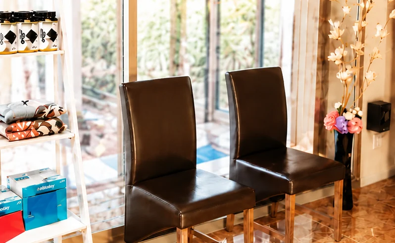 Waiting area chairs at Complete Care Clinic Torbay